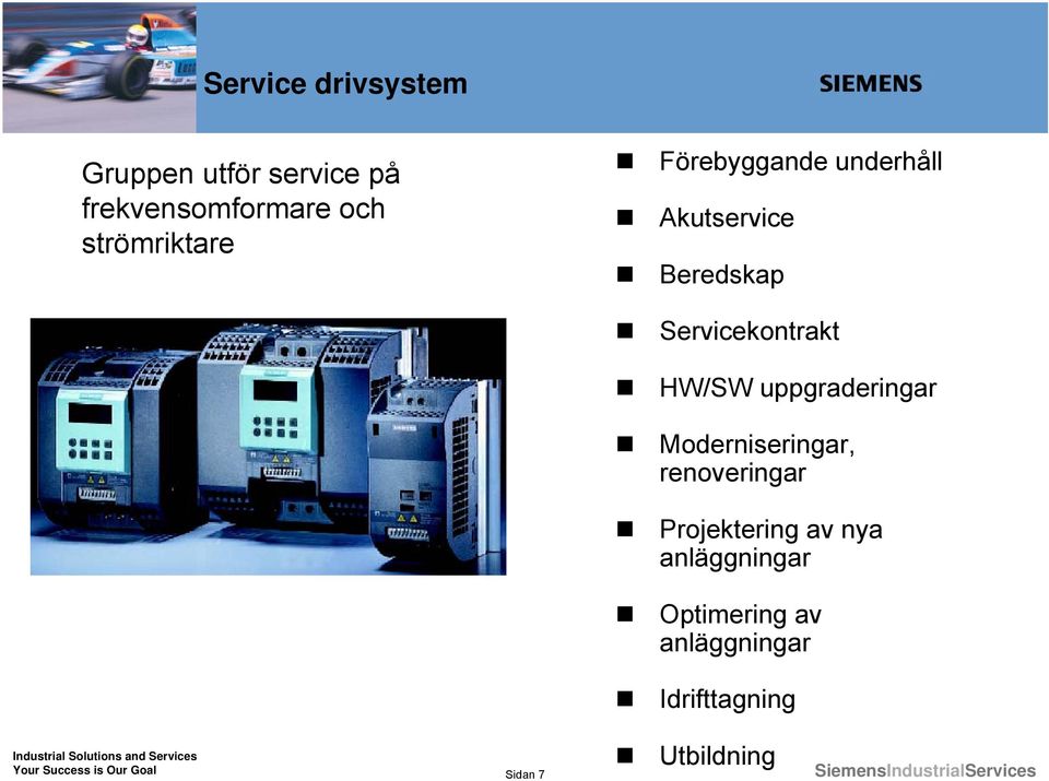 Servicekontrakt HW/SW uppgraderingar Moderniseringar, renoveringar