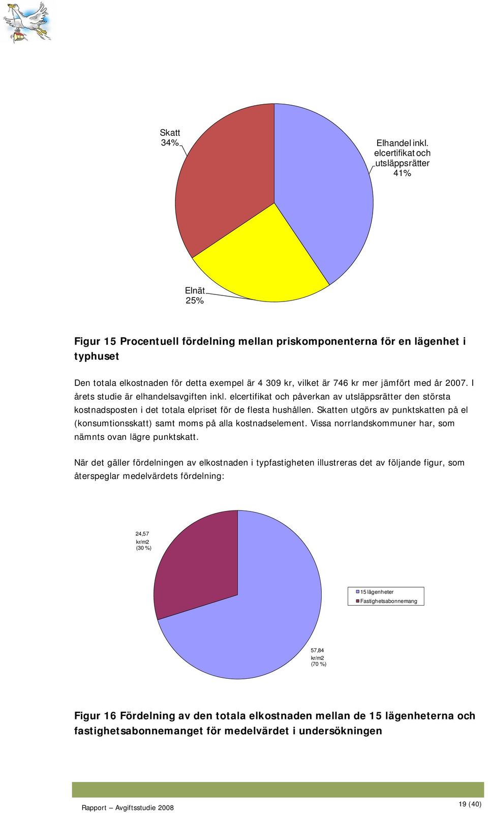 kr mer jämfört med år 2007. I årets studie är elhandelsavgiften inkl. elcertifikat och påverkan av utsläppsrätter den största kostnadsposten i det totala elpriset för de flesta hushållen.