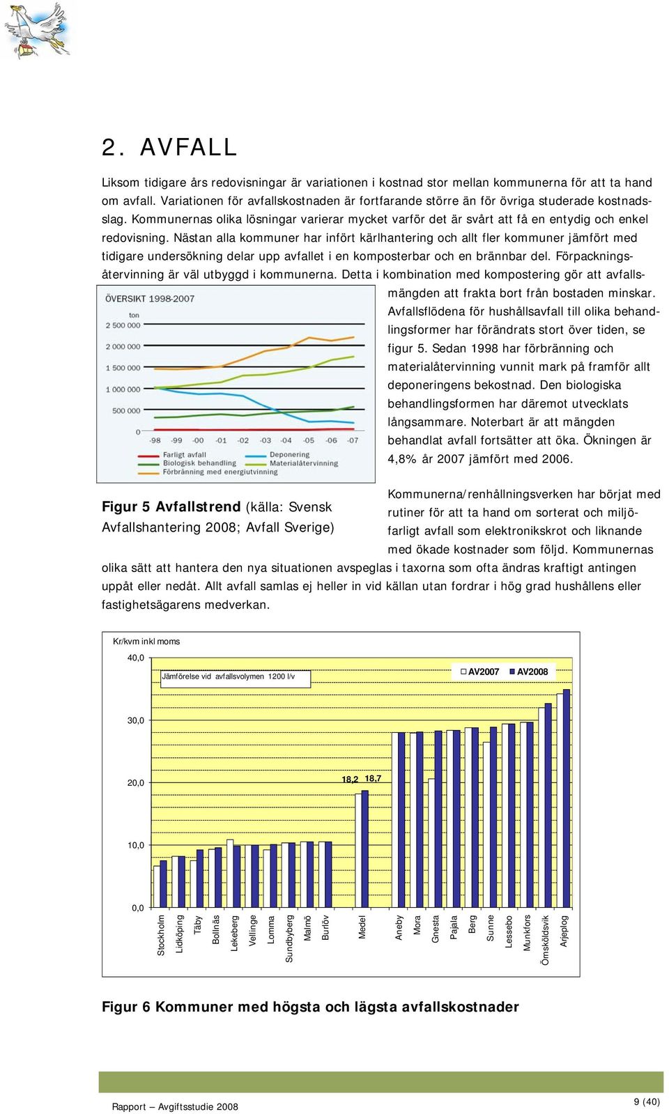 Nästan alla kommuner har infört kärlhantering och allt fler kommuner jämfört med tidigare undersökning delar upp avfallet i en komposterbar och en brännbar del.