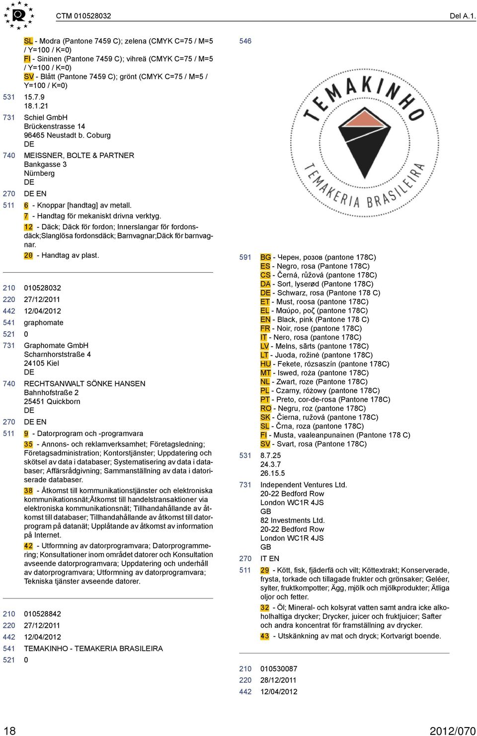 SL - Modra (Pantone 7459 C); zelena (CMYK C=75 / M=5 / Y=1 / K=) FI - Sininen (Pantone 7459 C); vihreä (CMYK C=75 / M=5 / Y=1 / K=) SV - Blått (Pantone 7459 C); grönt (CMYK C=75 / M=5 / Y=1 / K=) 15.