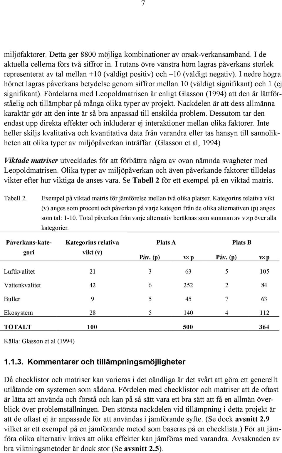 I nedre högra hörnet lagras påverkans betydelse genom siffror mellan 10 (väldigt signifikant) och 1 (ej signifikant).