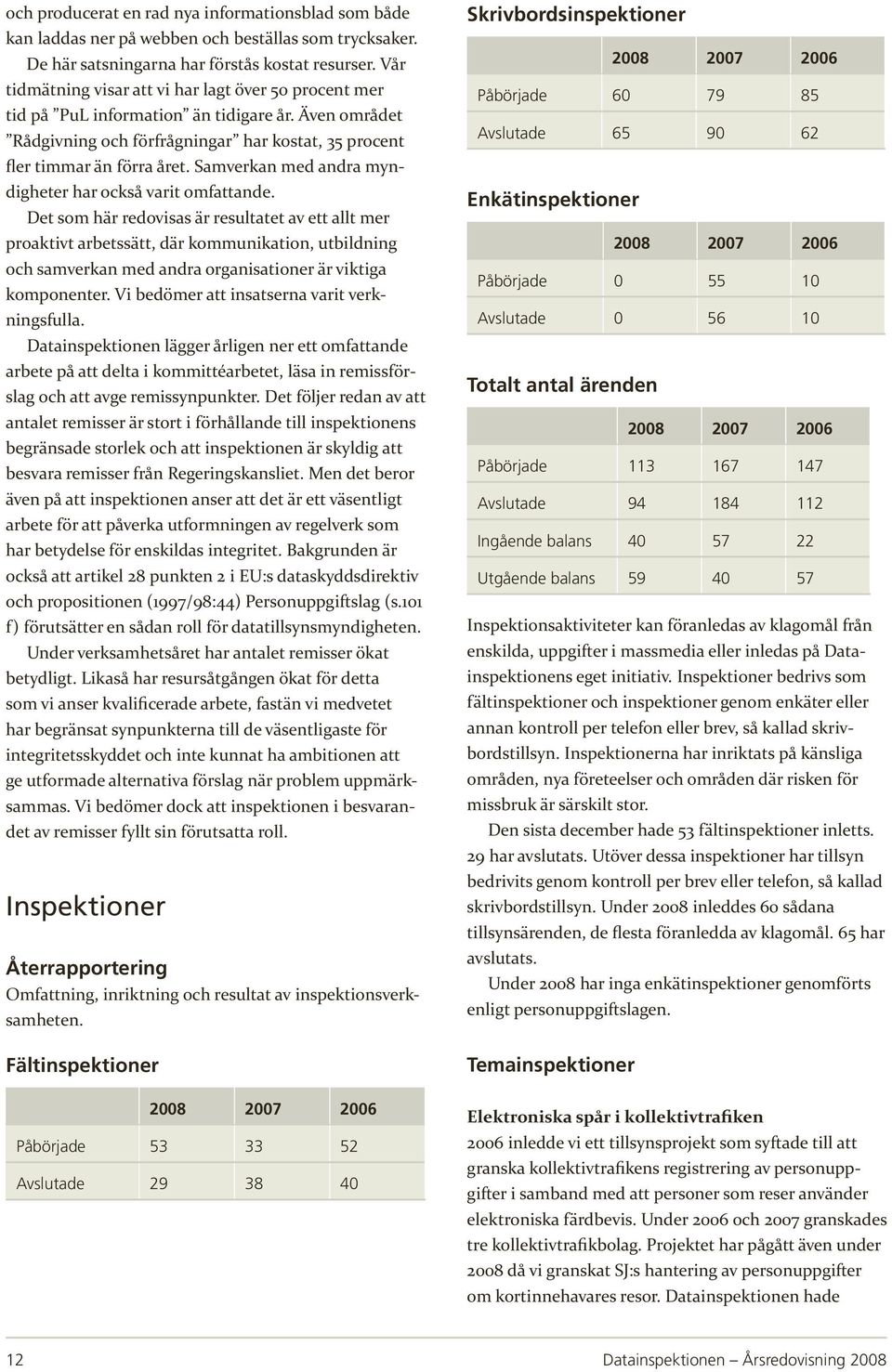 Samverkan med andra myndigheter har också varit omfattande.