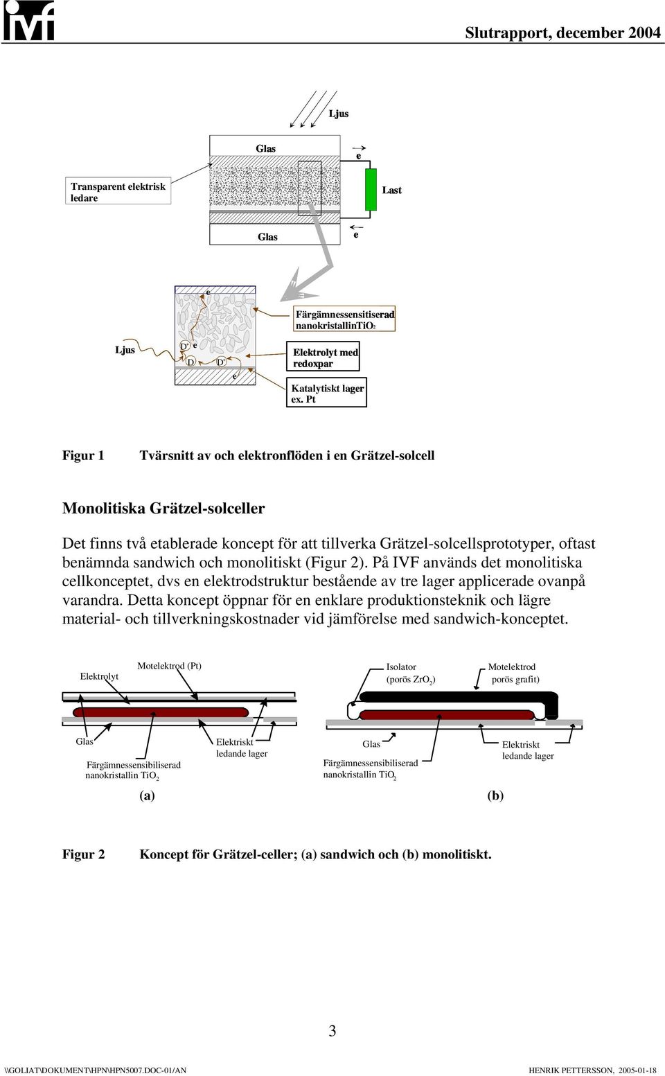 och monolitiskt (Figur 2). På IVF används det monolitiska cellkonceptet, dvs en elektrodstruktur bestående av tre lager applicerade ovanpå varandra.