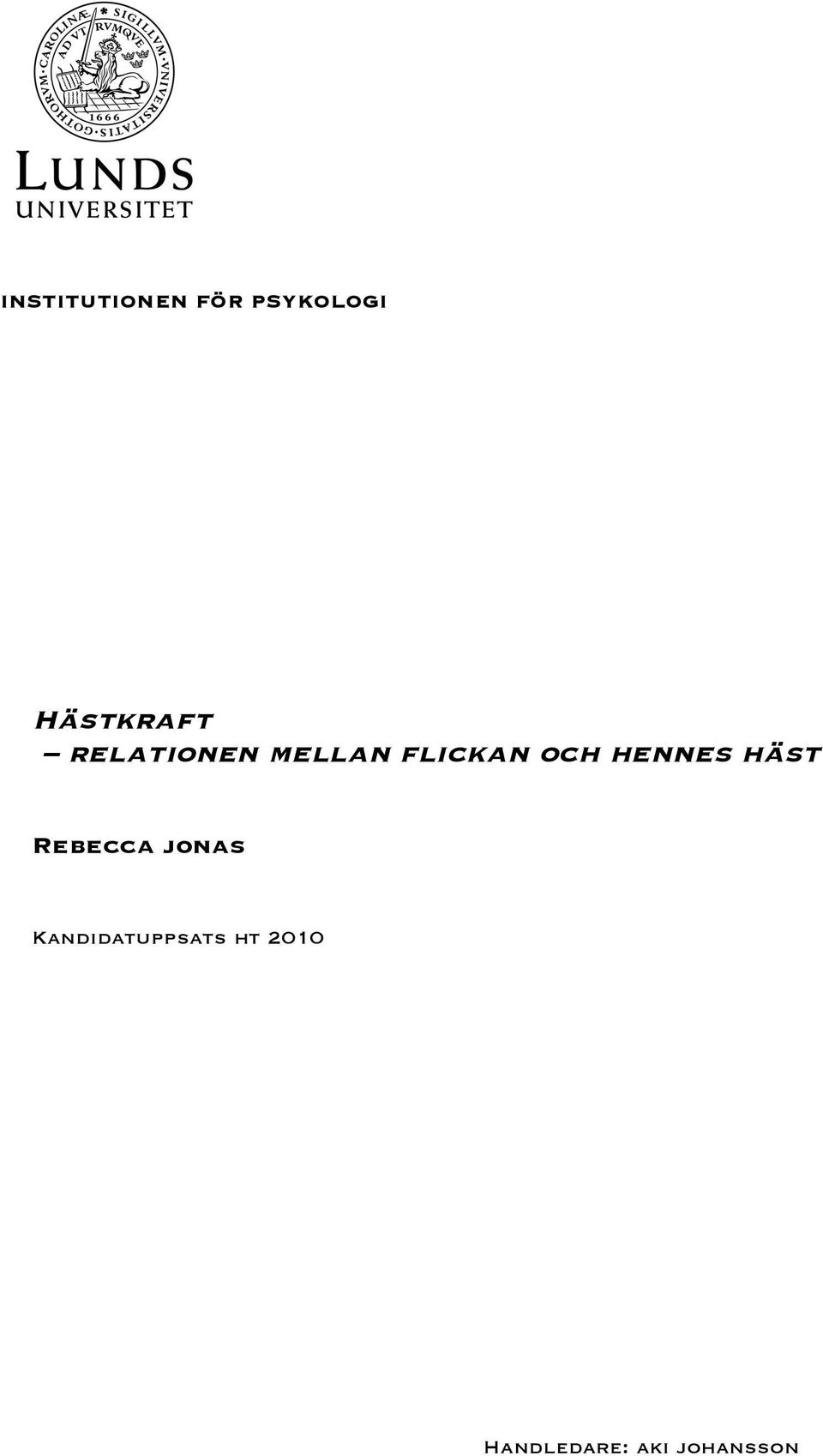 och hennes häst Rebecca jonas