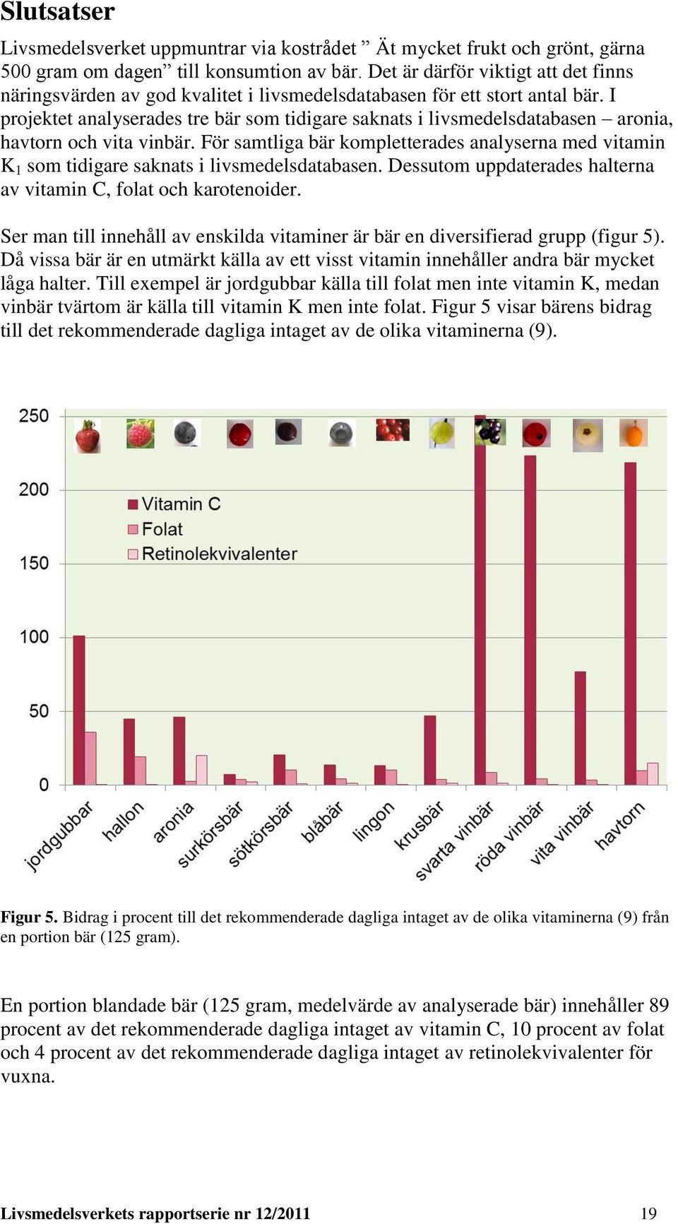 I projektet analyserades tre bär som tidigare saknats i livsmedelsdatabasen aronia, havtorn och vita vinbär.