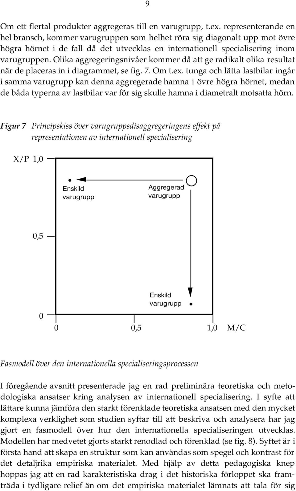 Olika aggregeringsnivåer kommer då att ge radikalt olika resultat när de placeras in i diagrammet, se fig. 7. Om t.ex.