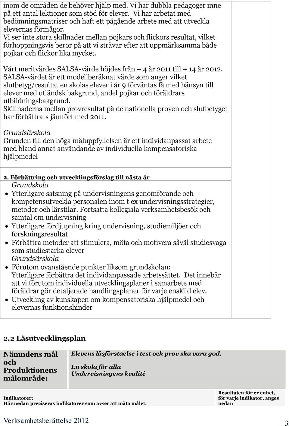 Vi ser inte stora skillnader mellan pojkars och flickors resultat, vilket förhoppningsvis beror på att vi strävar efter att uppmärksamma både pojkar och flickor lika mycket.