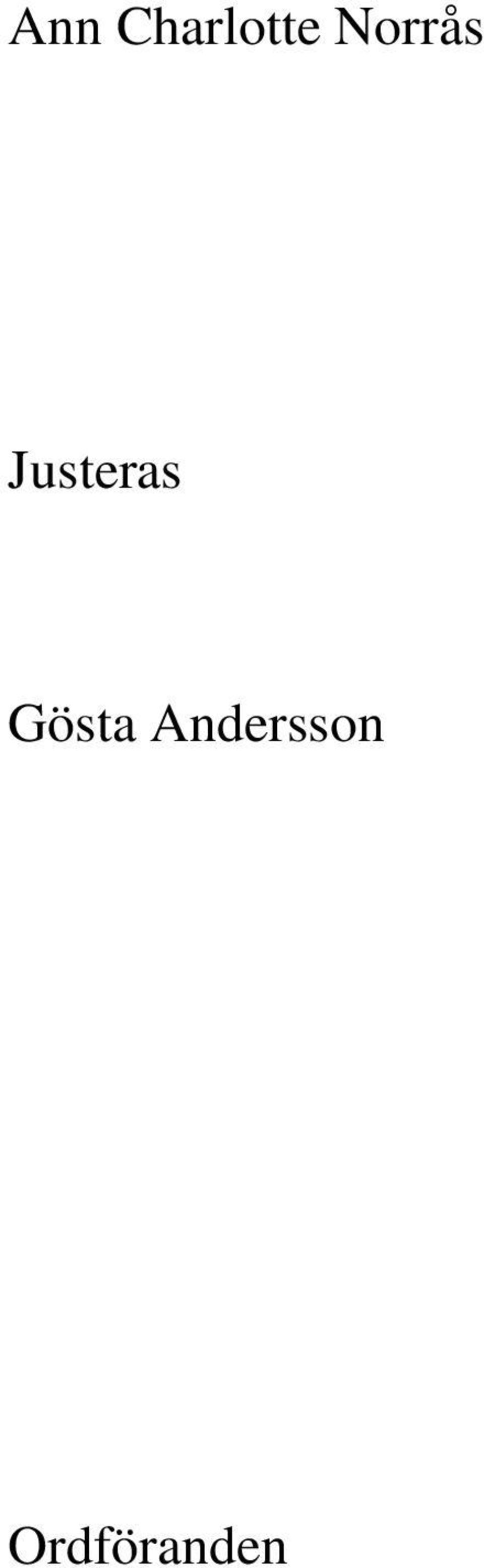 Justeras Gösta