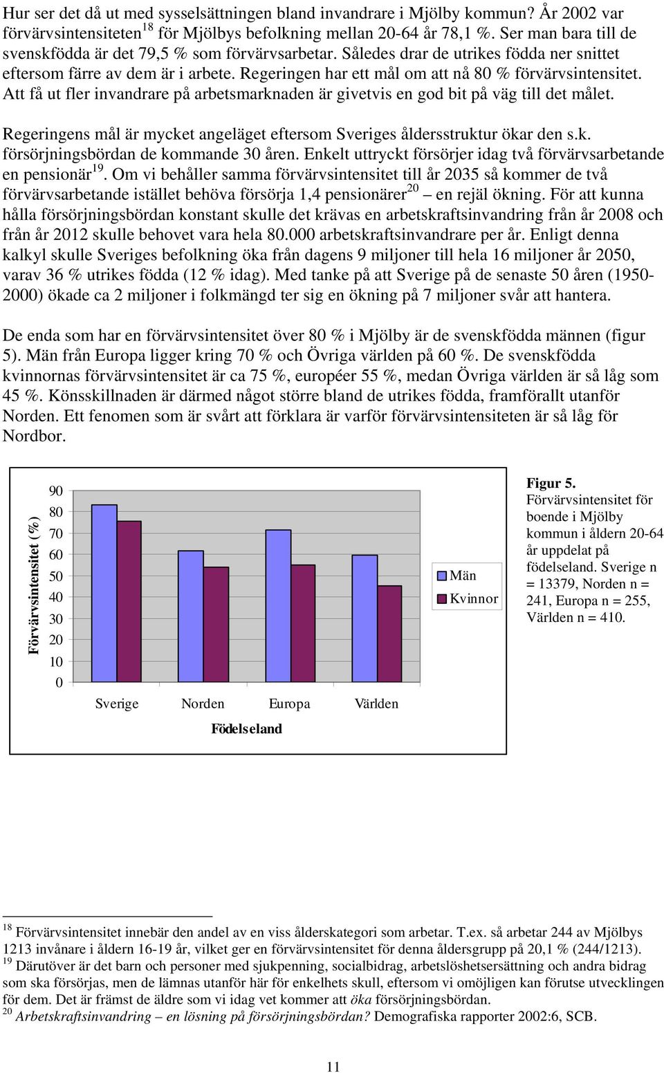 Regeringen har ett mål om att nå 80 % förvärvsintensitet. Att få ut fler invandrare på arbetsmarknaden är givetvis en god bit på väg till det målet.