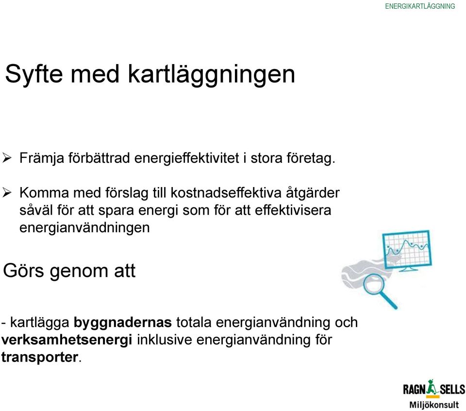 Komma med förslag till kostnadseffektiva åtgärder såväl för att spara energi som för