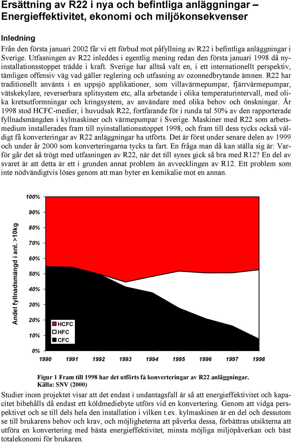 Sverige har alltså valt en, i ett internationellt perspektiv, tämligen offensiv väg vad gäller reglering och utfasning av ozonnedbrytande ämnen.