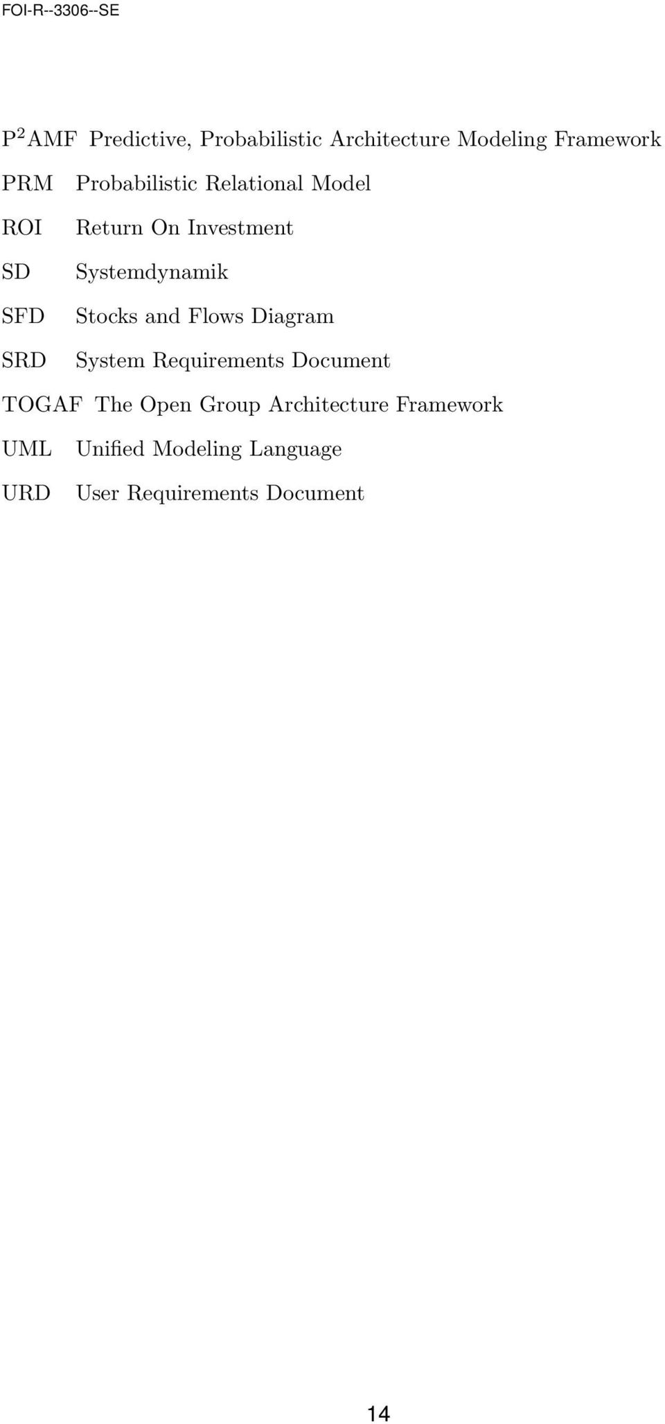 Stocks and Flows Diagram System Requirements Document TOGAF The Open Group