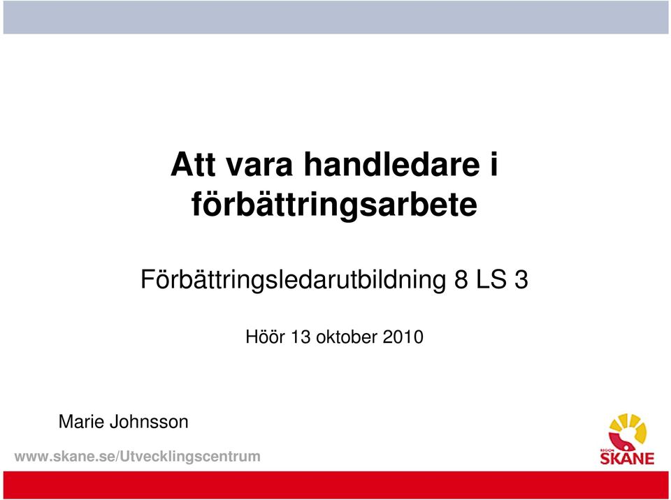 Förbättringsledarutbildning