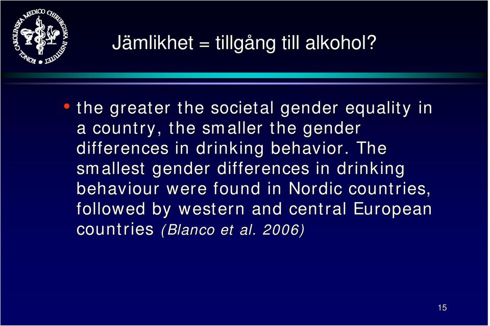 gender differences in drinking behavior.