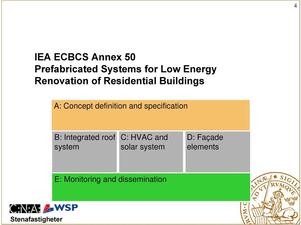 and specification B: Integrated roof system C: HVAC and