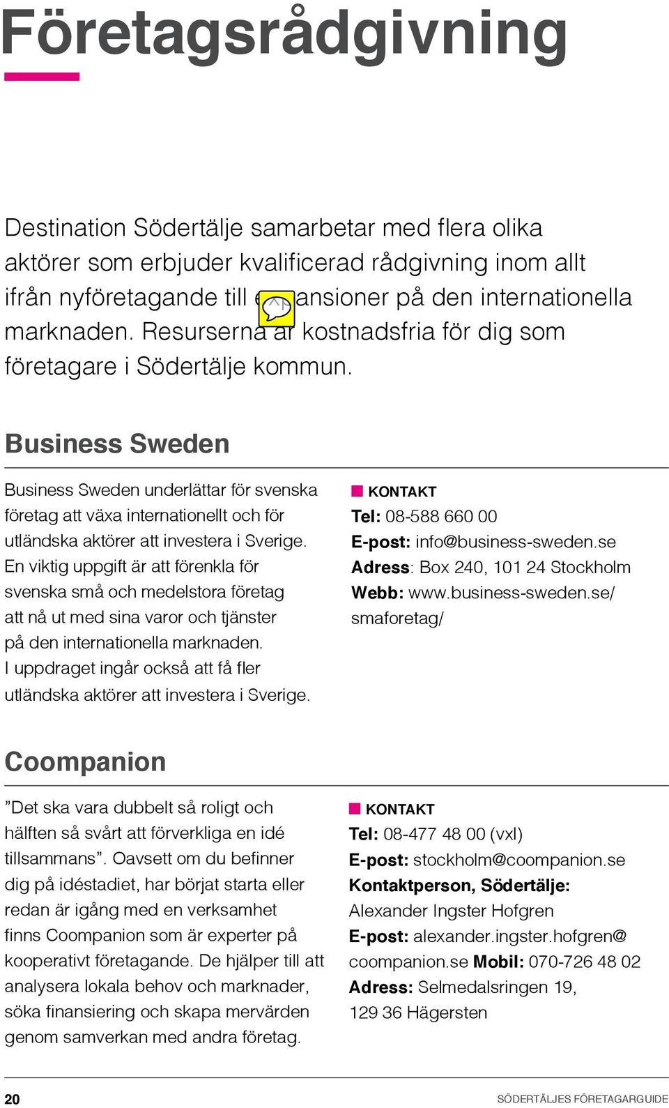 Business Sweden Business Sweden underlättar för svenska företag att växa internationellt och för utländska aktörer att investera i Sverige.