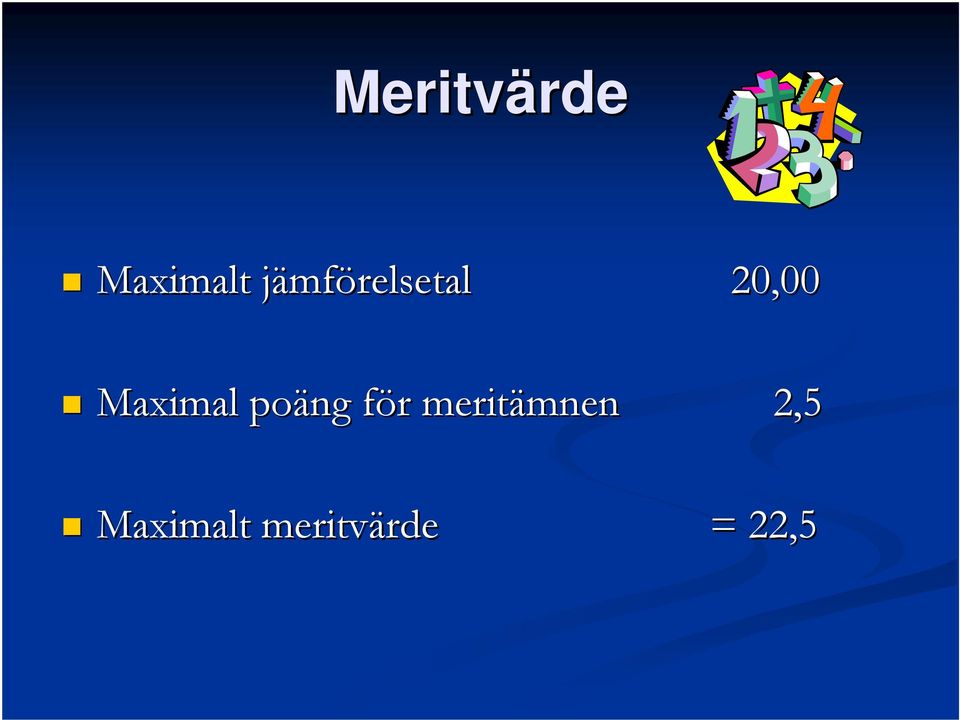 poäng för f r meritämnen mnen