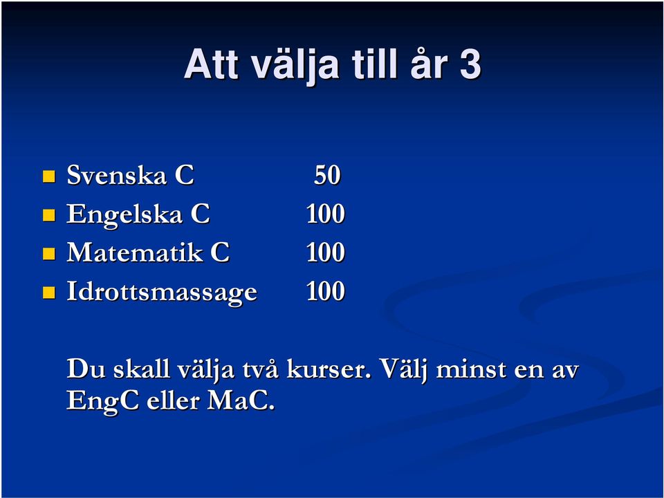 Idrottsmassage 100 Du skall välja v