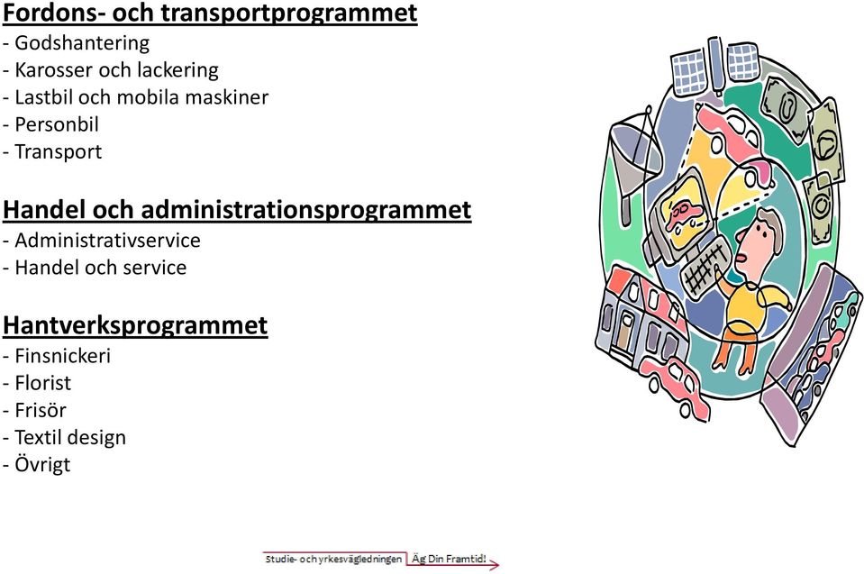 och administrationsprogrammet - Administrativservice - Handel och