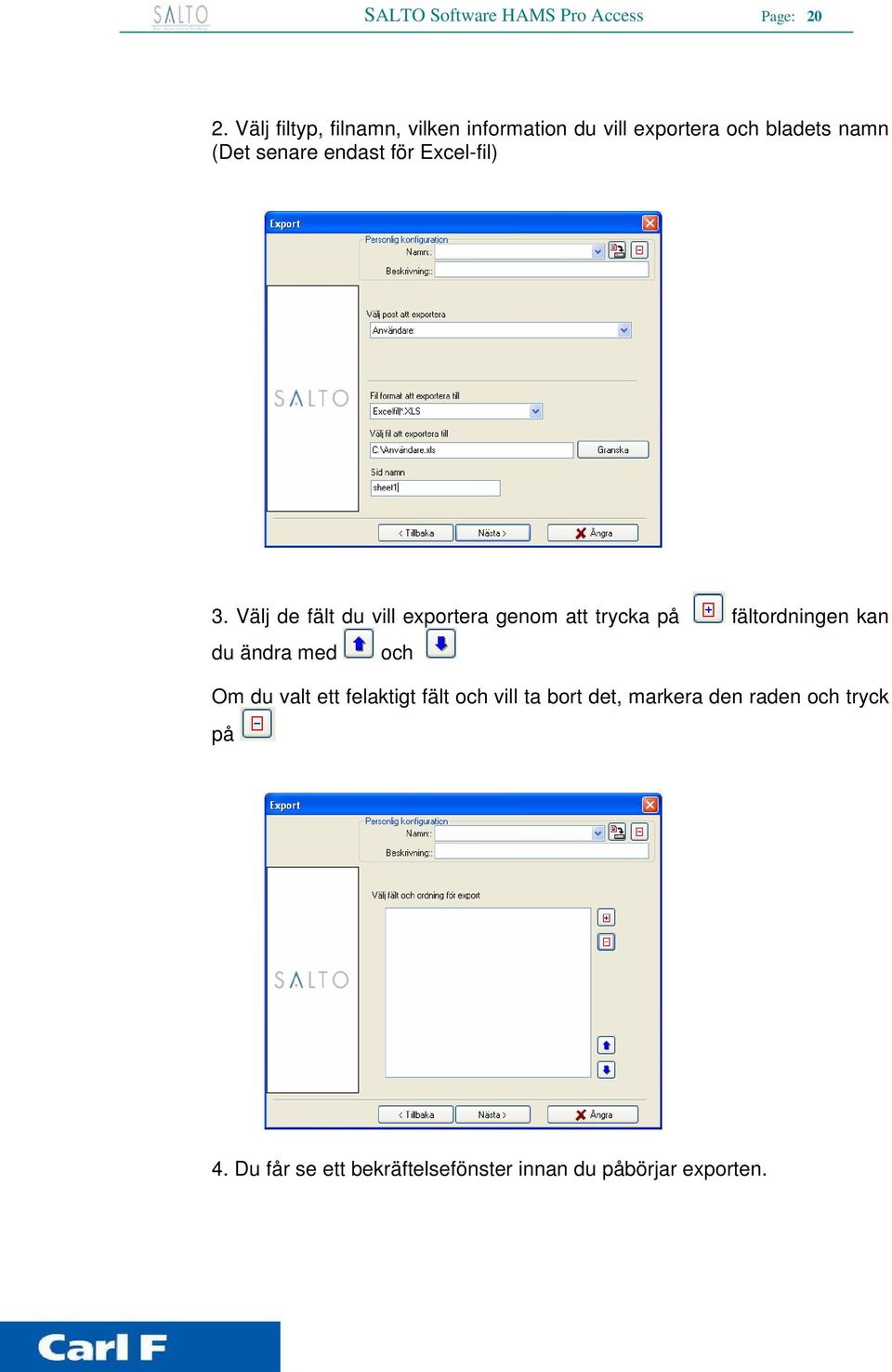 för Excel-fil) 3.