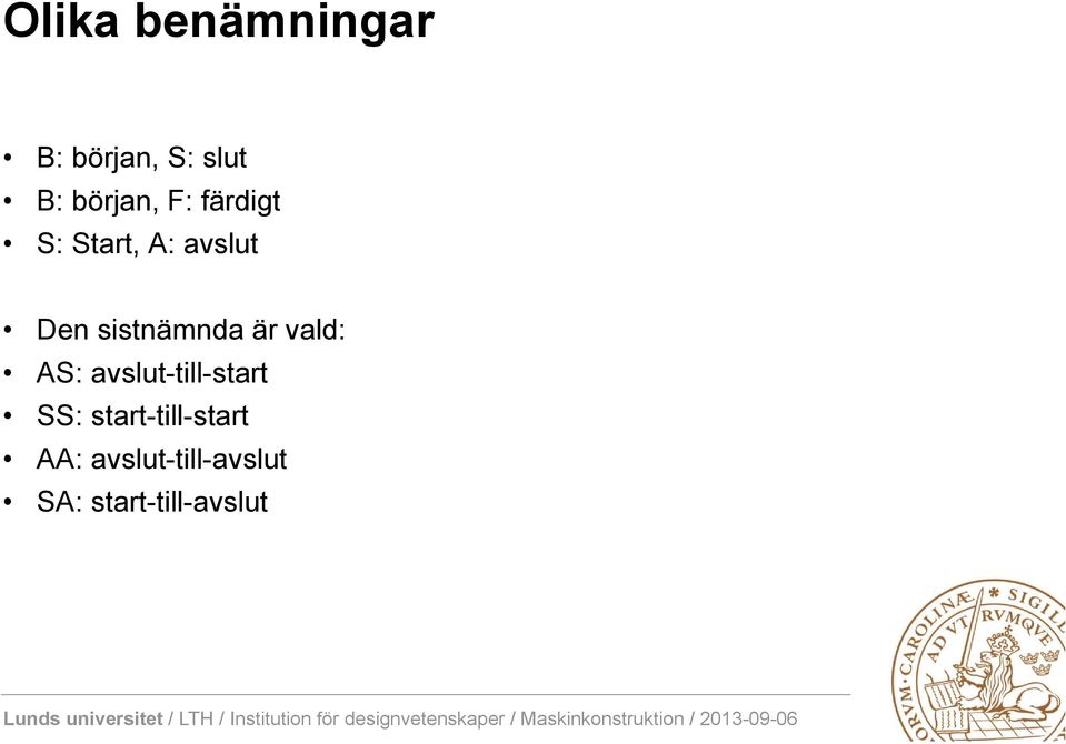 är vald: AS: avslut-till-start SS: