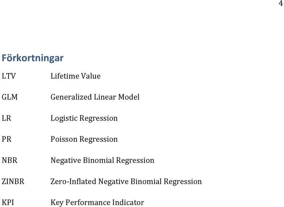 Poisson Regression Negative Binomial Regression Zero-