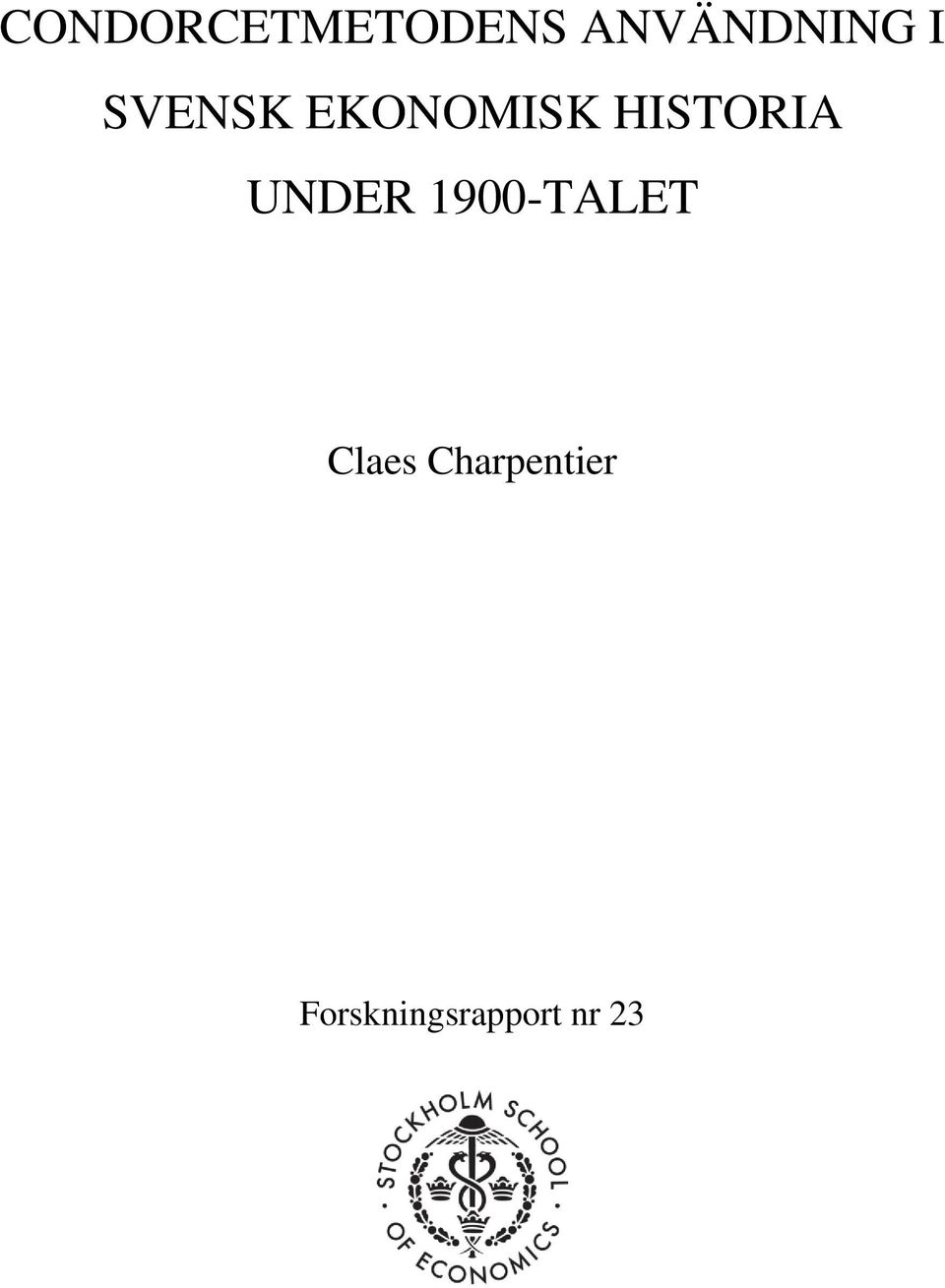 UNDER 1900-TALET Claes