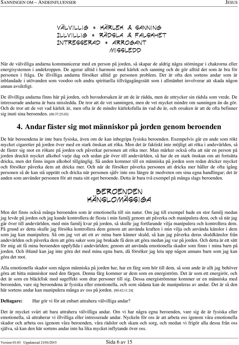 Det är ofta den sortens andar som är inblandade i utövanden som voodoo och andra spirituella tillvägagångssätt som i allmänhet involverar att skada någon annan avsiktligt.