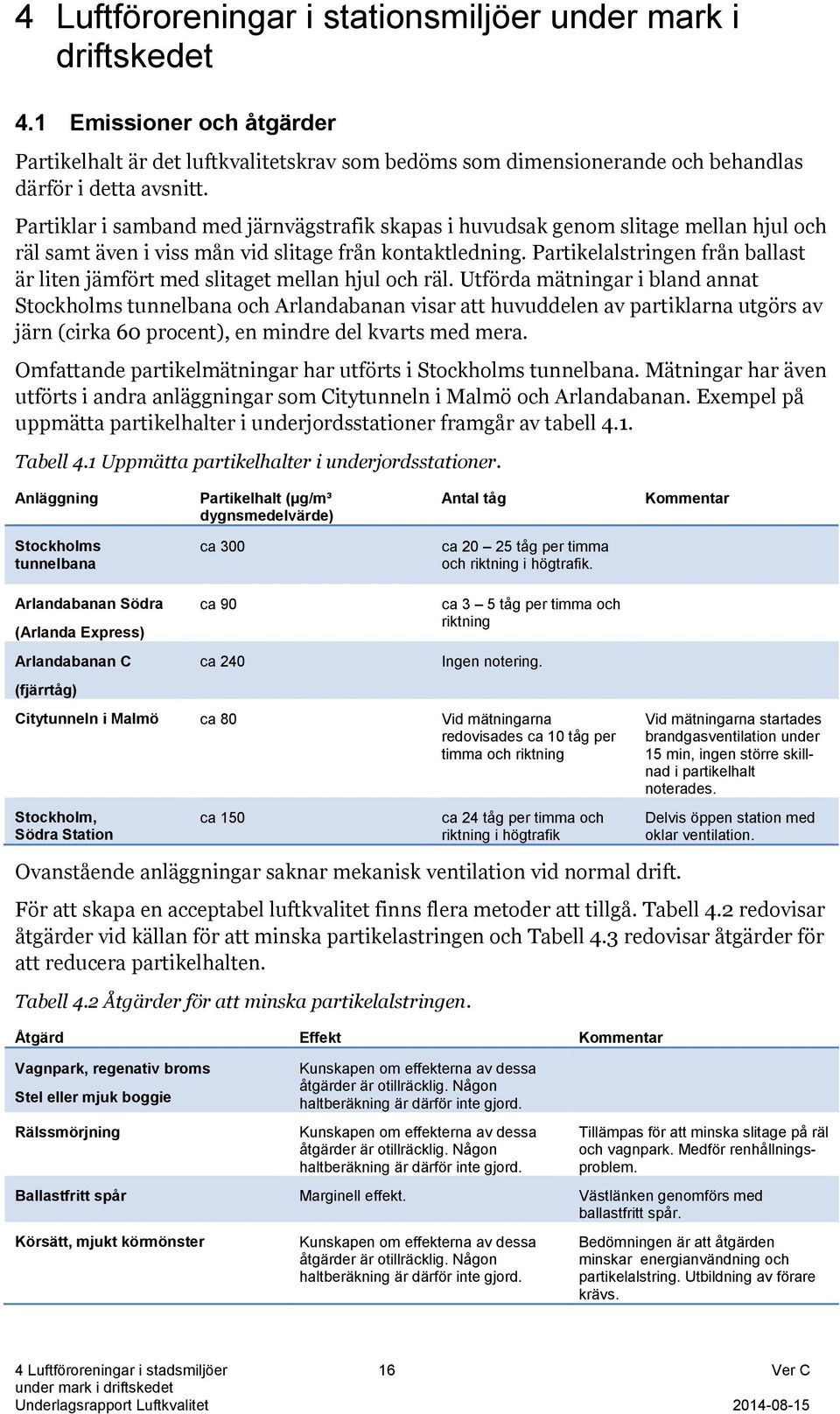 Partikelalstringen från ballast är liten jämfört med slitaget mellan hjul och räl.