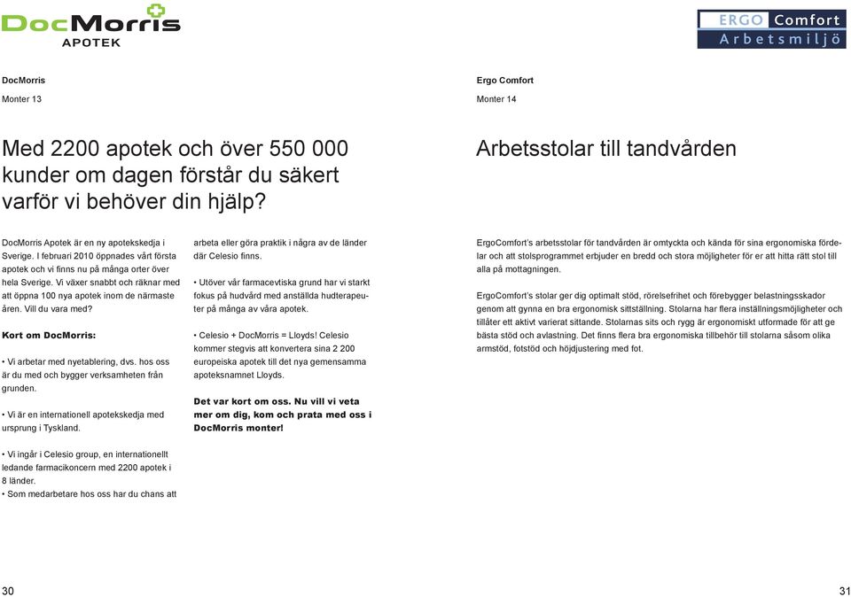 Vi växer snabbt och räknar med att öppna 100 nya apotek inom de närmaste åren. Vill du vara med? Kort om DocMorris: Vi arbetar med nyetablering, dvs.