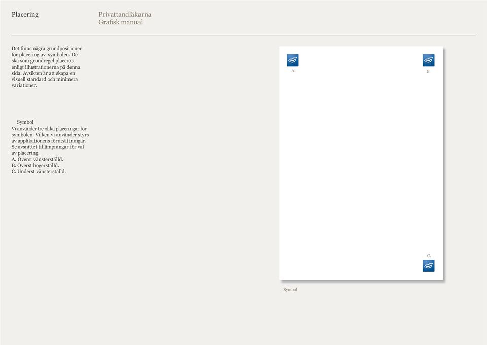 Avsikten är att skapa en visuell standard och minimera variationer. A. B.