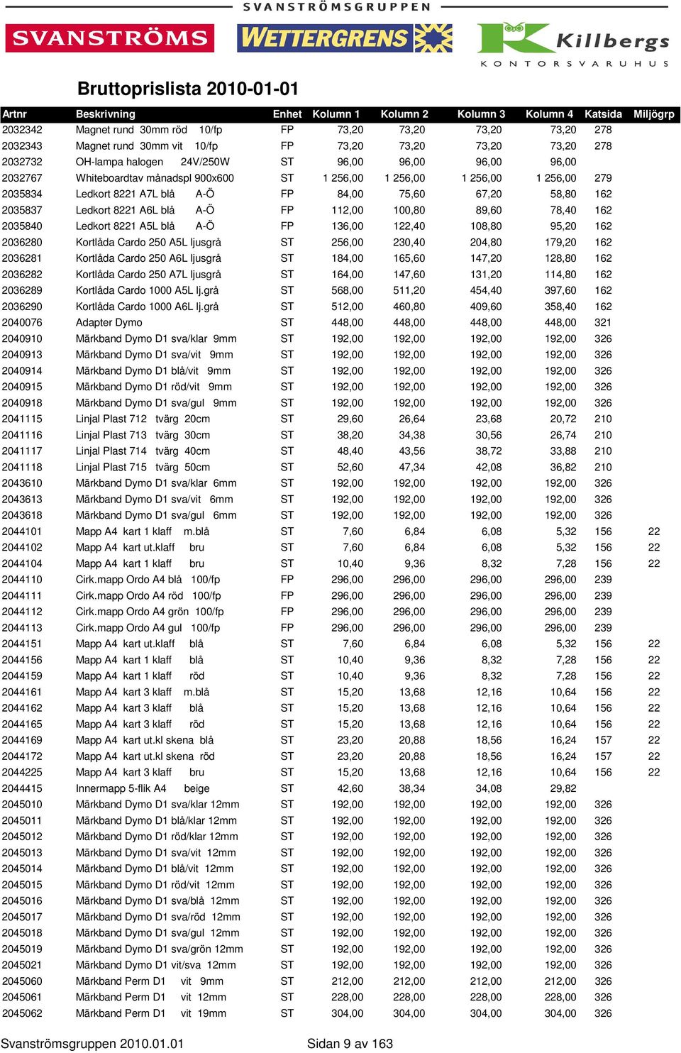 89,60 78,40 162 2035840 Ledkort 8221 A5L blå A-Ö FP 136,00 122,40 108,80 95,20 162 2036280 Kortlåda Cardo 250 A5L ljusgrå ST 256,00 230,40 204,80 179,20 162 2036281 Kortlåda Cardo 250 A6L ljusgrå ST