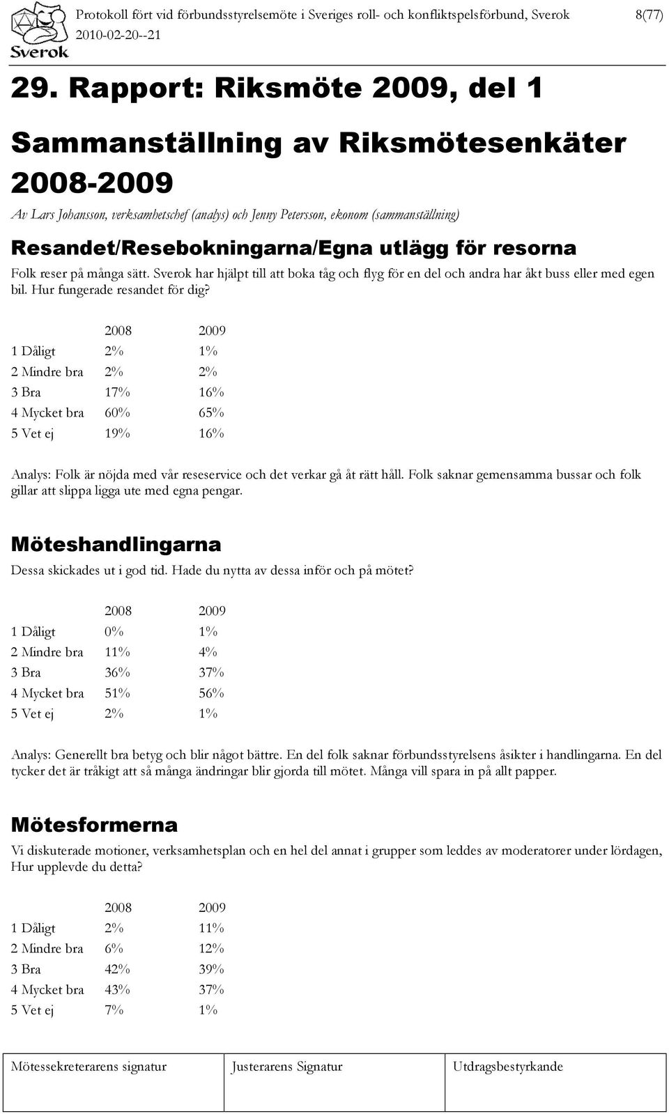 utlägg för resorna Folk reser på många sätt. Sverok har hjälpt till att boka tåg och flyg för en del och andra har åkt buss eller med egen bil. Hur fungerade resandet för dig?