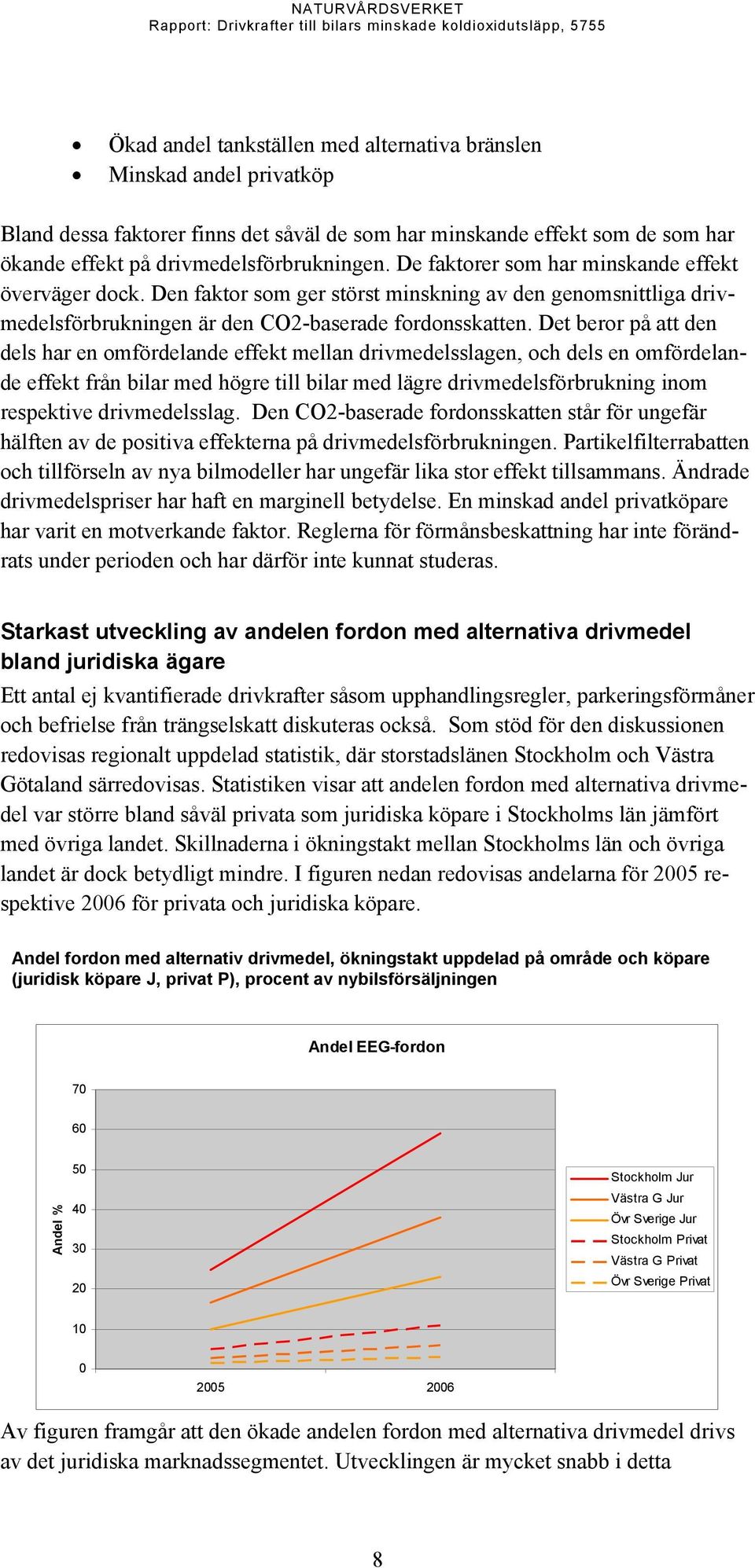 Det beror på att den dels har en omfördelande effekt mellan drivmedelsslagen, och dels en omfördelande effekt från bilar med högre till bilar med lägre drivmedelsförbrukning inom respektive