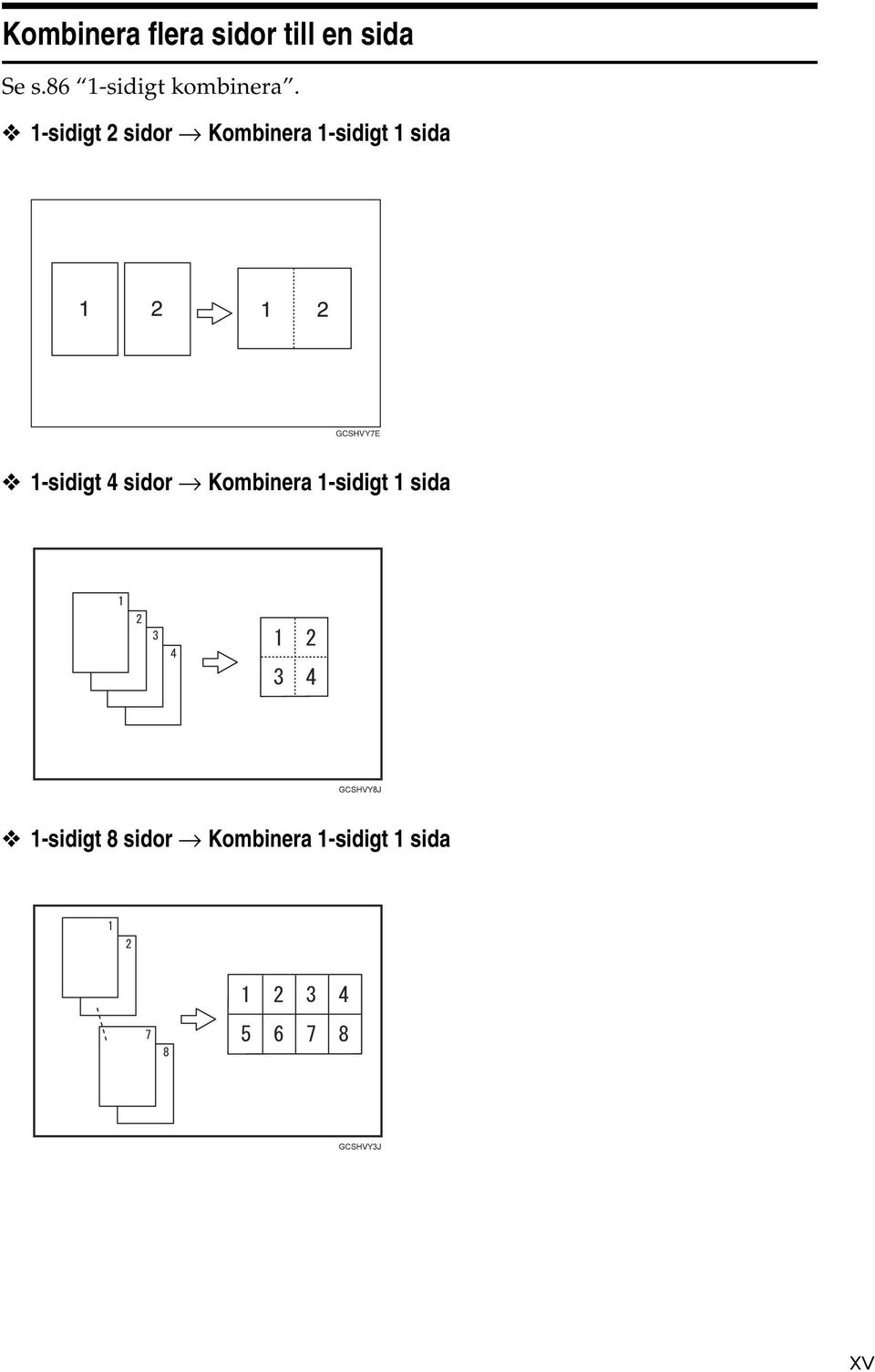 1-sidigt sidor Kombinera 1-sidigt 1 sida GCSHVY7E