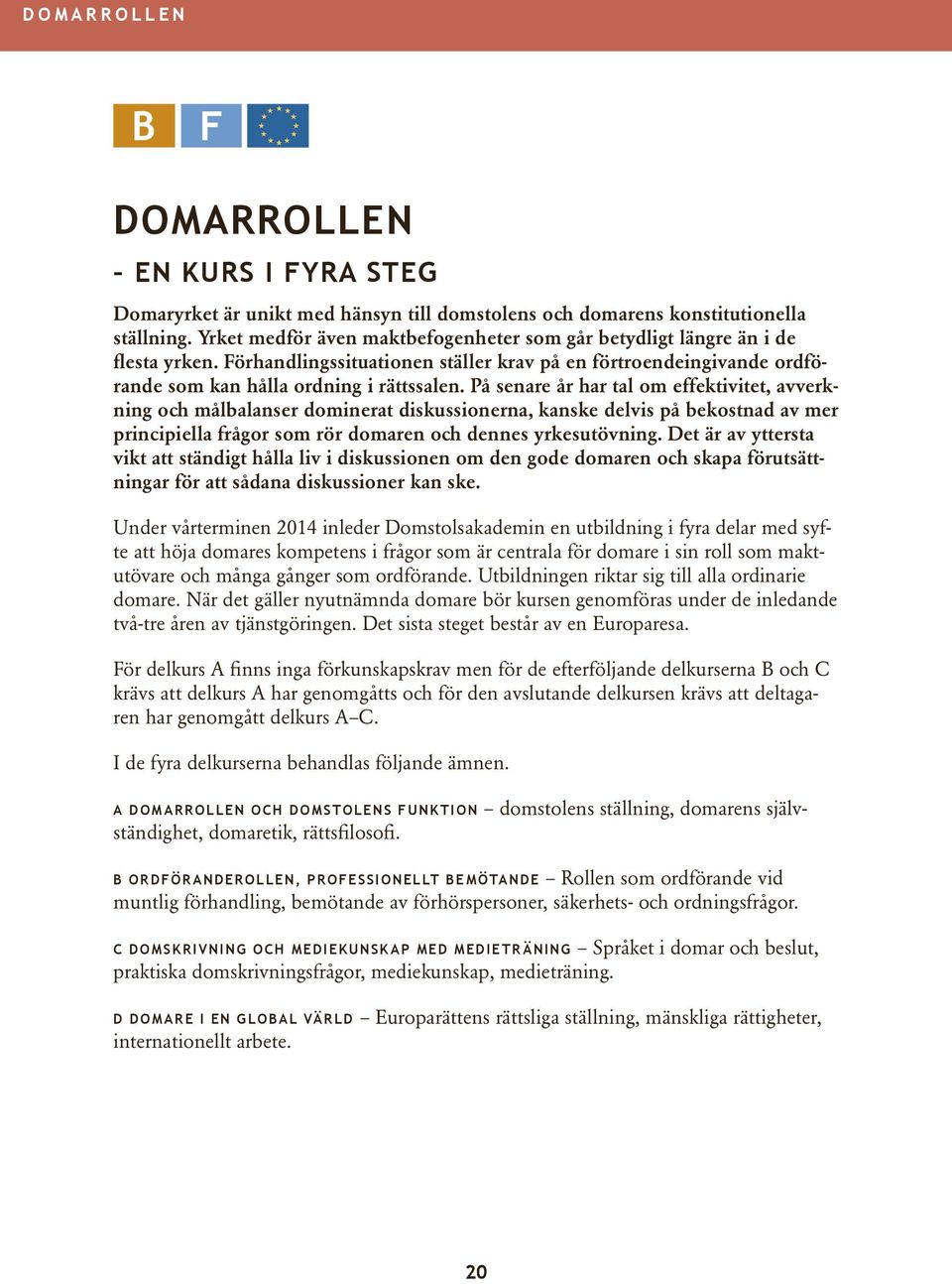 På senare år har tal om effektivitet, avverkning och målbalanser dominerat diskussionerna, kanske delvis på bekostnad av mer principiella frågor som rör domaren och dennes yrkesutövning.