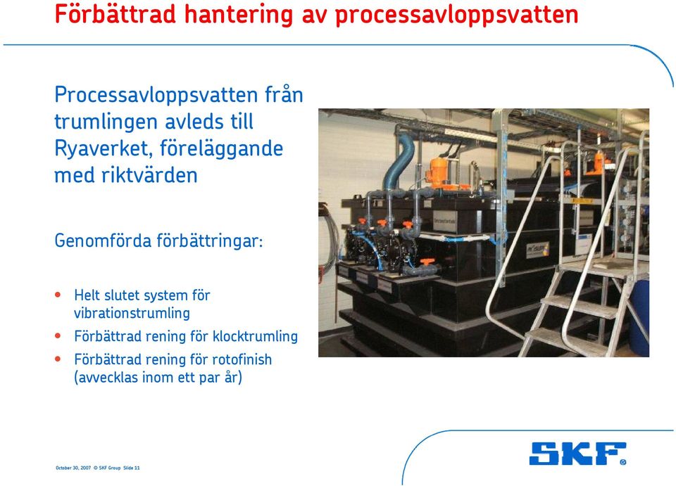 slutet system för vibrationstrumling Förbättrad rening för klocktrumling Förbättrad