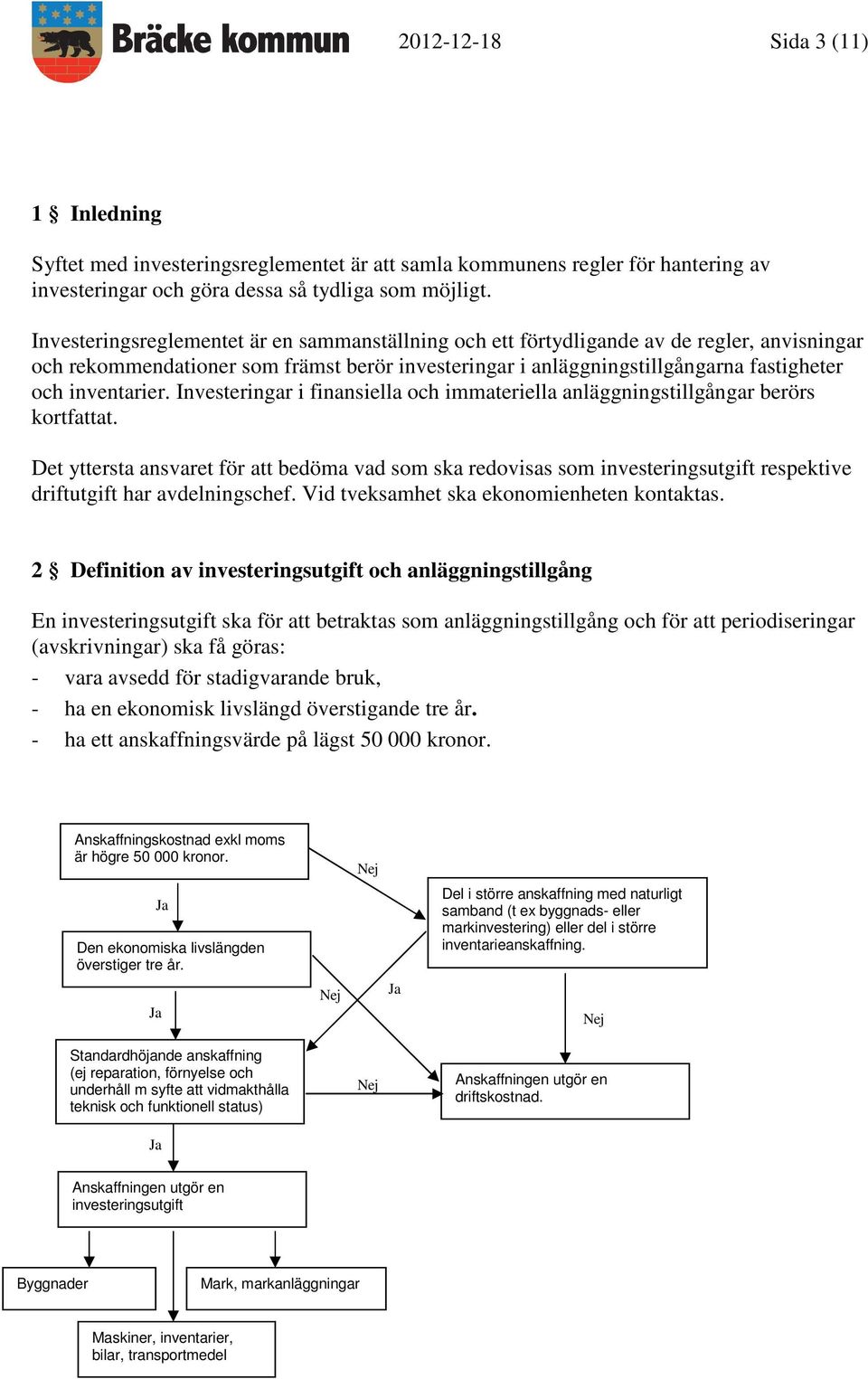 Investeringar i finansiella och immateriella anläggningstillgångar berörs kortfattat.