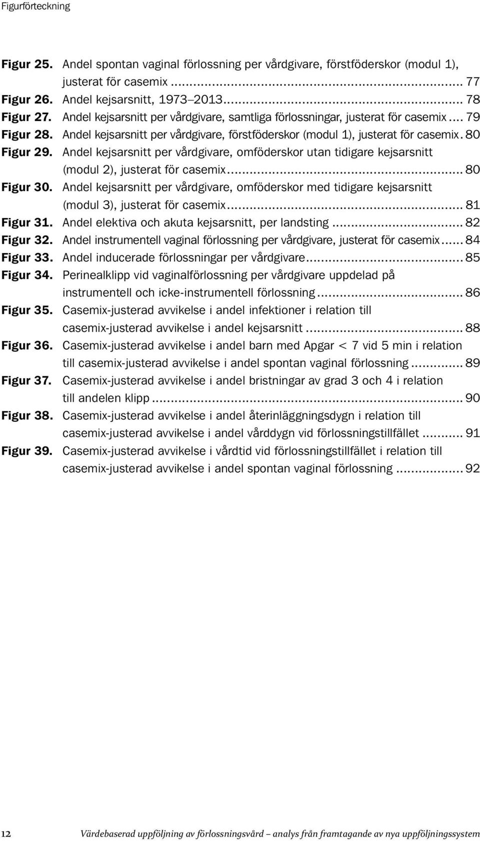 Andel kejsarsnitt per vårdgivare, omföderskor utan tidigare kejsarsnitt (modul 2), justerat för casemix 80 Figur 30.