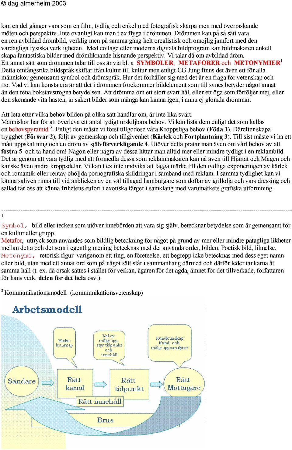 Med collage eller moderna digitala bildprogram kan bildmakaren enkelt skapa fantastiska bilder med drömliknande hisnande perspektiv. Vi talar då om avbildad dröm.