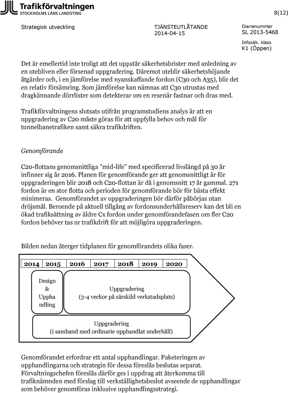 Som jämförelse kan nämnas att C30 utrustas med dragkännande dörrlister som detekterar om en resenär fastnar och dras med.