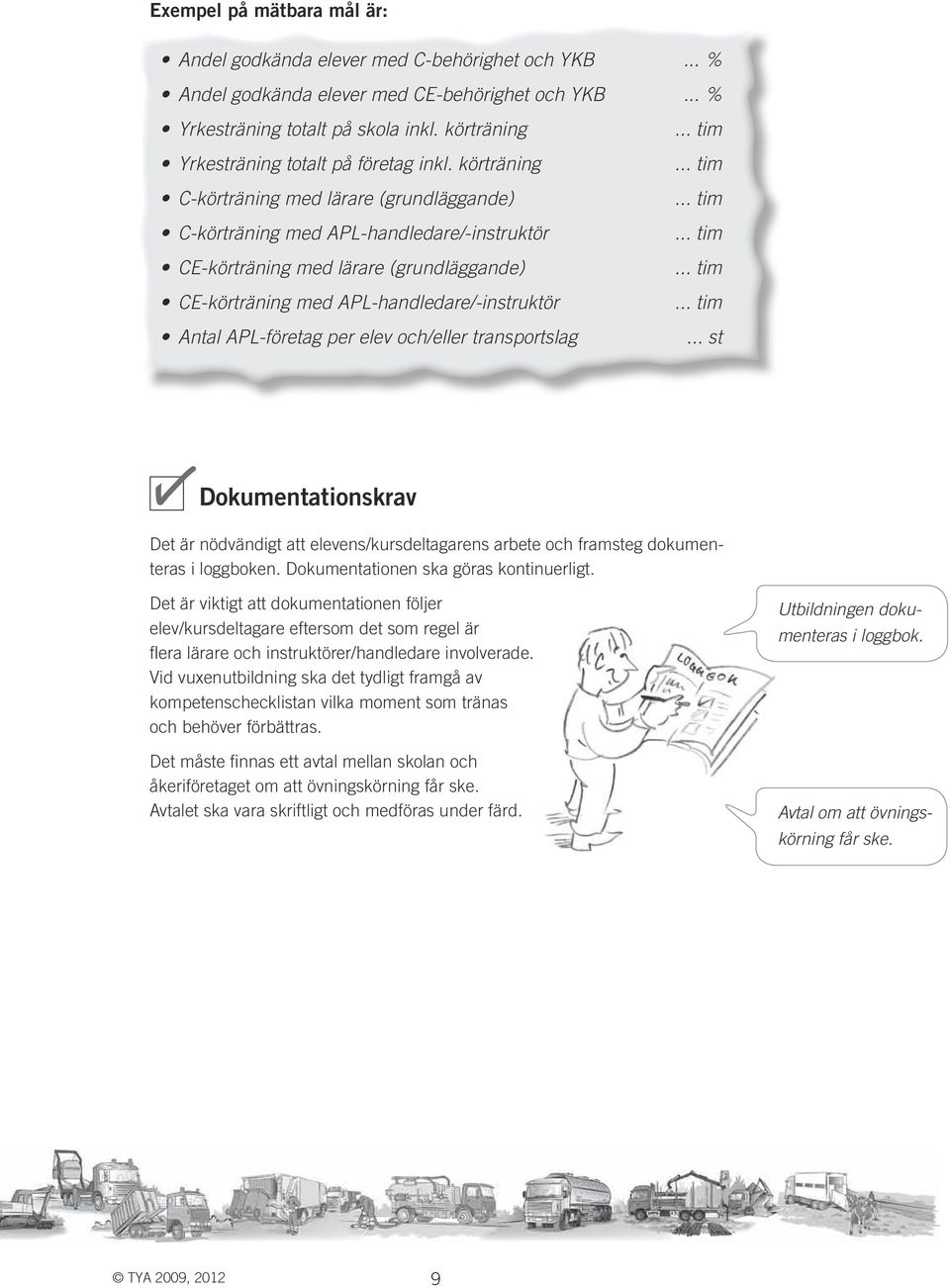 körträning C-körträning med lärare (grundläggande) C-körträning med APL-handledare/-instruktör CE-körträning med lärare (grundläggande) CE-körträning med APL-handledare/-instruktör Antal APL-företag