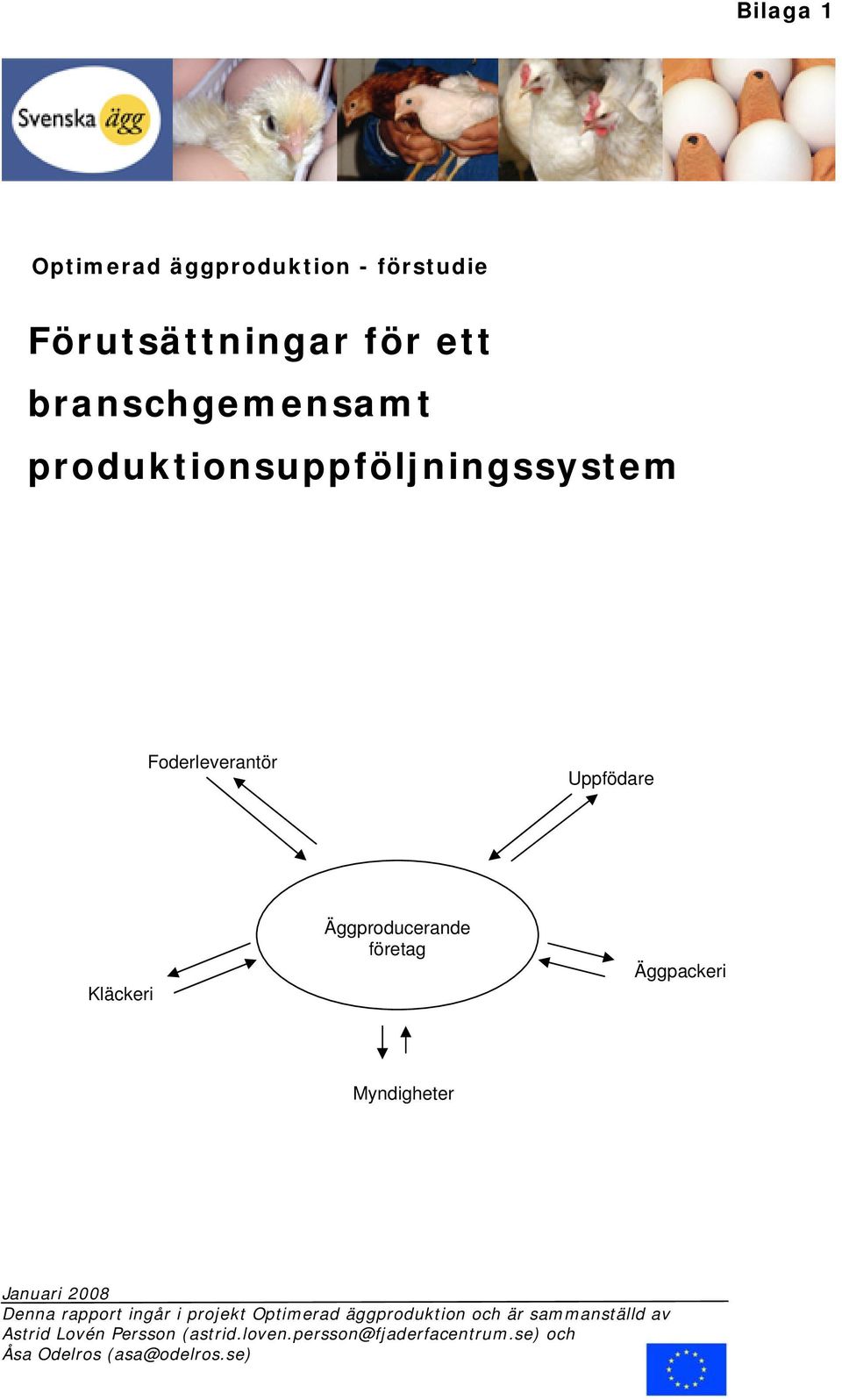 Äggpackeri Myndigheter Januari 2008 Denna rapport ingår i projekt Optimerad äggproduktion och