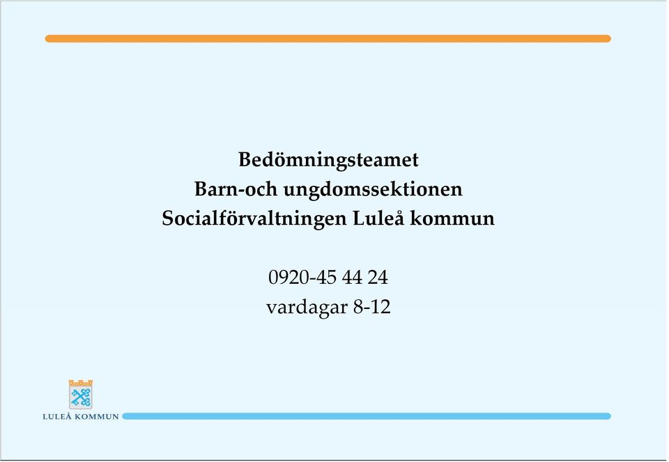 Socialförvaltningen Luleå
