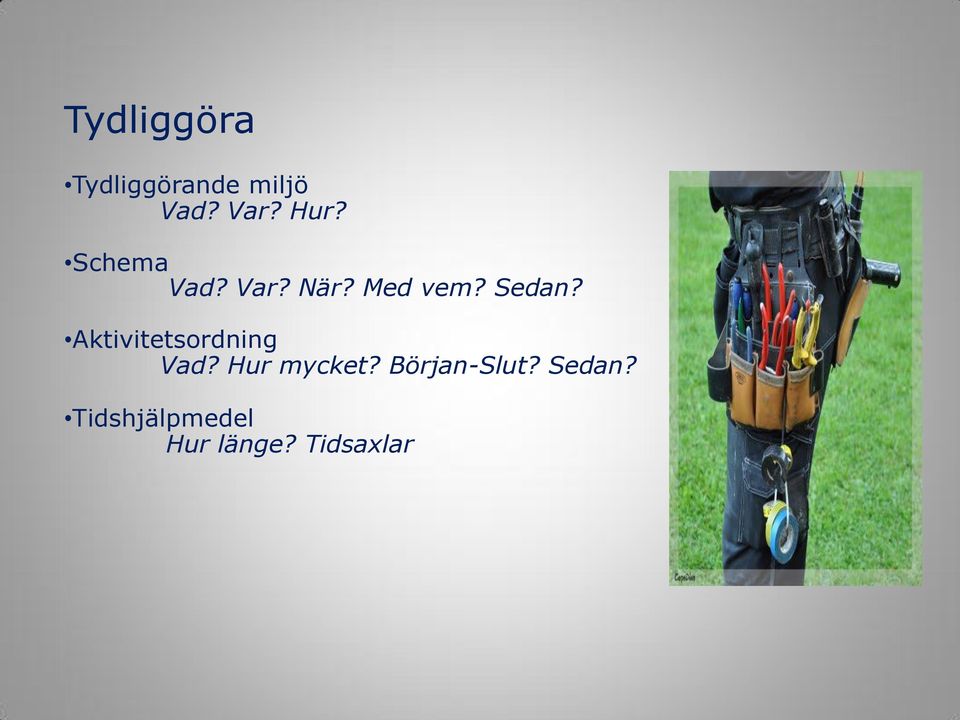Aktivitetsordning Vad? Hur mycket?