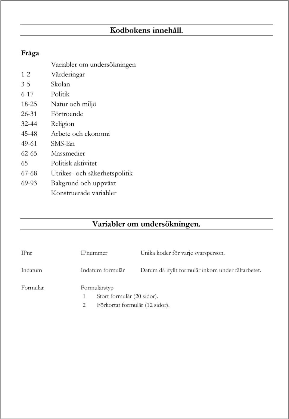 Arbete och ekonomi 49-61 SMS-lån 62-65 Massmedier 65 Politisk aktivitet 67-68 Utrikes- och säkerhetspolitik 69-93 Bakgrund och uppväxt