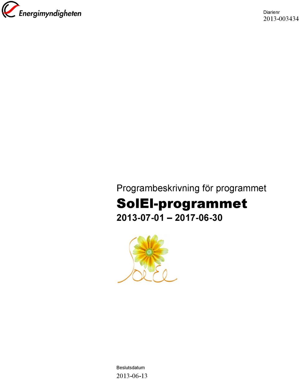 programmet SolEl-programmet