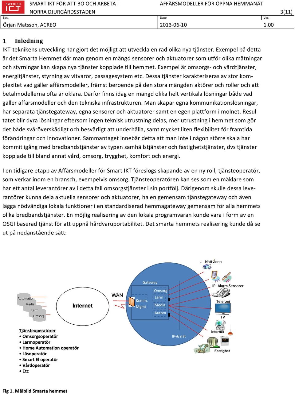 Exempel är omsorgs- och vårdtjänster, energitjänster, styrning av vitvaror, passagesystem etc.