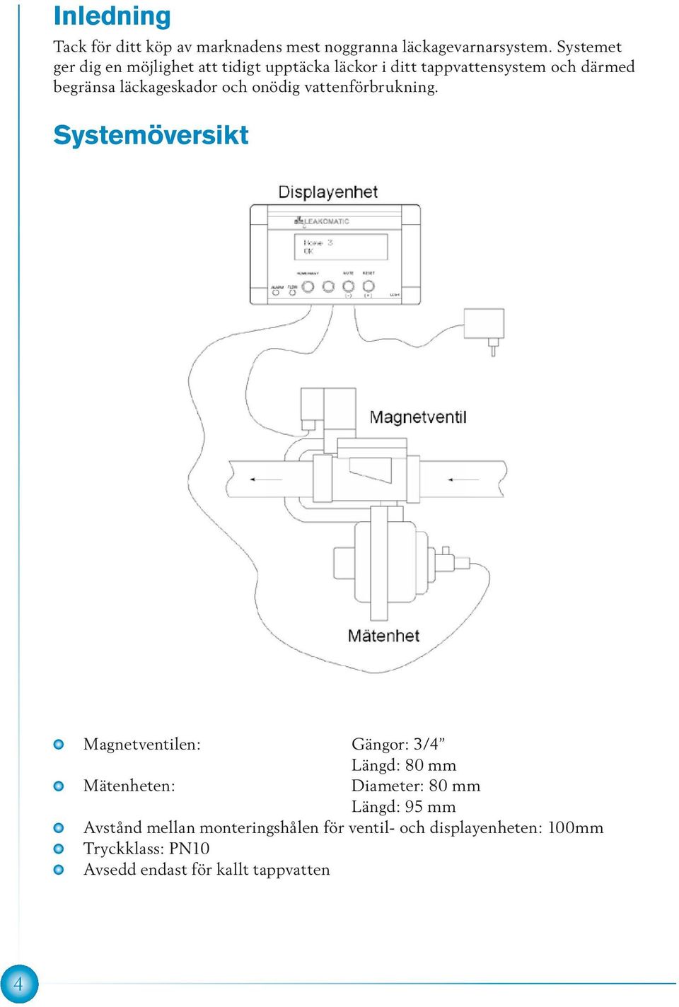 läckageskador och onödig vattenförbrukning.