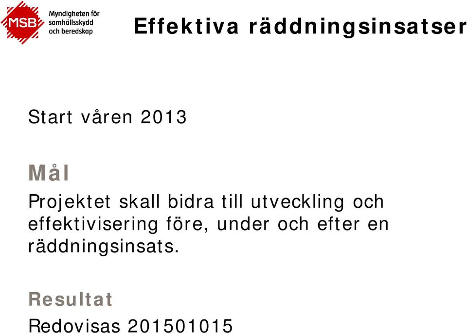 effektivisering före, under och efter